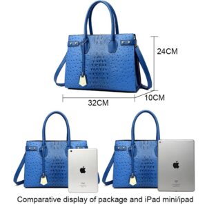 Luxury Genuine Leather Handbags For Women New Ladies Crocodile Pattern Shoulder Crossbody Bag Large Capacity Shopper Casual Tote