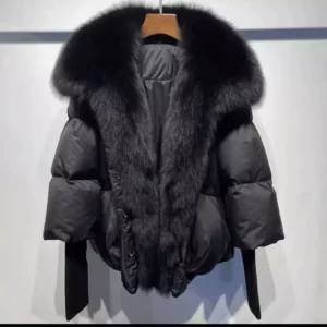 2024 Winter Women Warm Coat Oversized Real Fox Fur Collar Thick Luxury Outerwear New Fashion 90% Goose Down Jacket2024 Winter Women Warm Coat Oversized Real Fox Fur Collar Thick Luxury Outerwear New Fashion 90% Goose Down Jacket